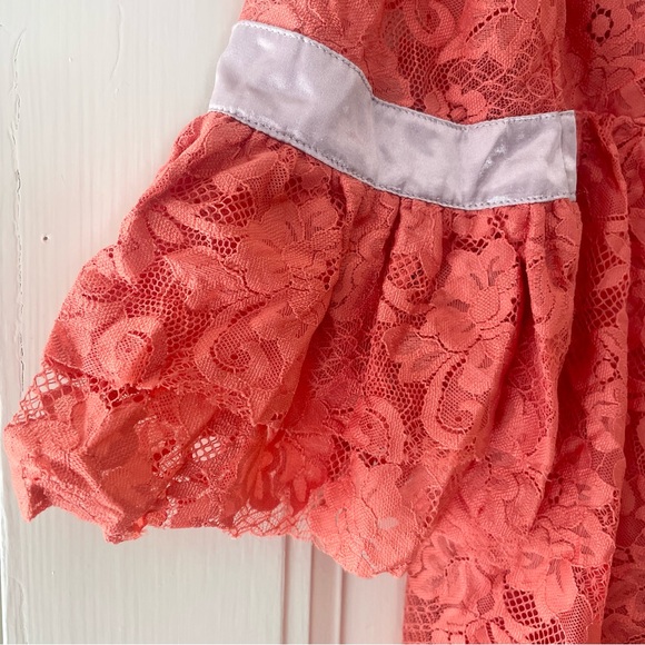 Free People Gilded Lace Mini Dress in Peach, Size L, NWOT - Picture 4 of 13